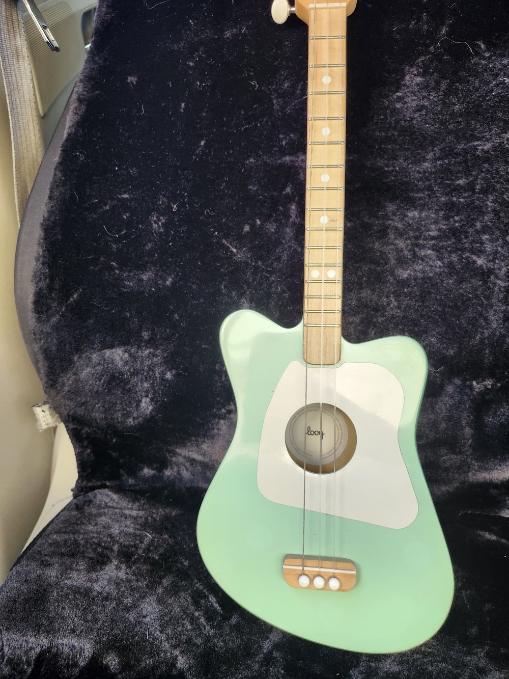 Loog Pro Acoustic Green & White 3-String Guitar